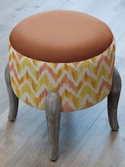 Voyage Maison Orange Arwen Printed Finn Footstool - Image 2 of 2