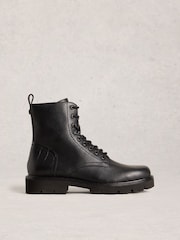 White Stuff Black Darcey Lace-Up Boots - Image 1 of 4