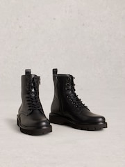 White Stuff Black Darcey Lace-Up Boots - Image 4 of 4