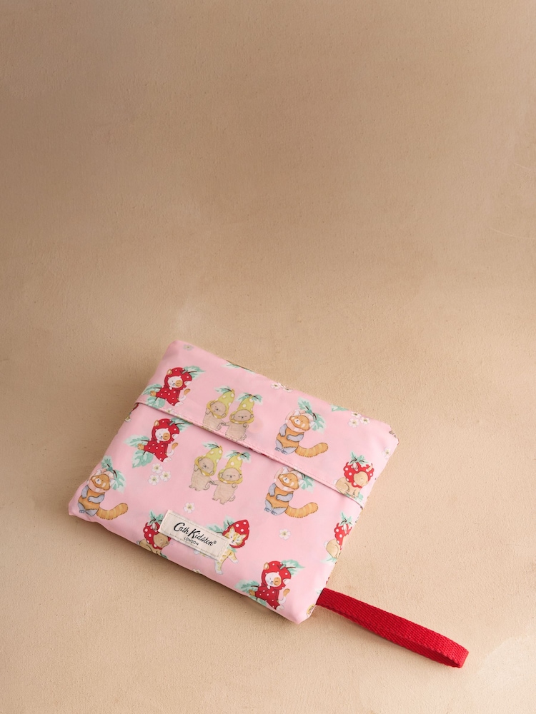 Cath Kidston Pink Cat/Dog Print Large Foldaway Tote - Image 2 of 4 Cath Kidston Pink Cat/Dog Print Large Foldaway Tote - Image 2 of 4