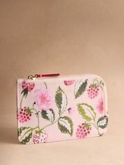 Cath Kidston Ecru Raspberry Garden Print Card and Coin Purse - Image 1 of 3