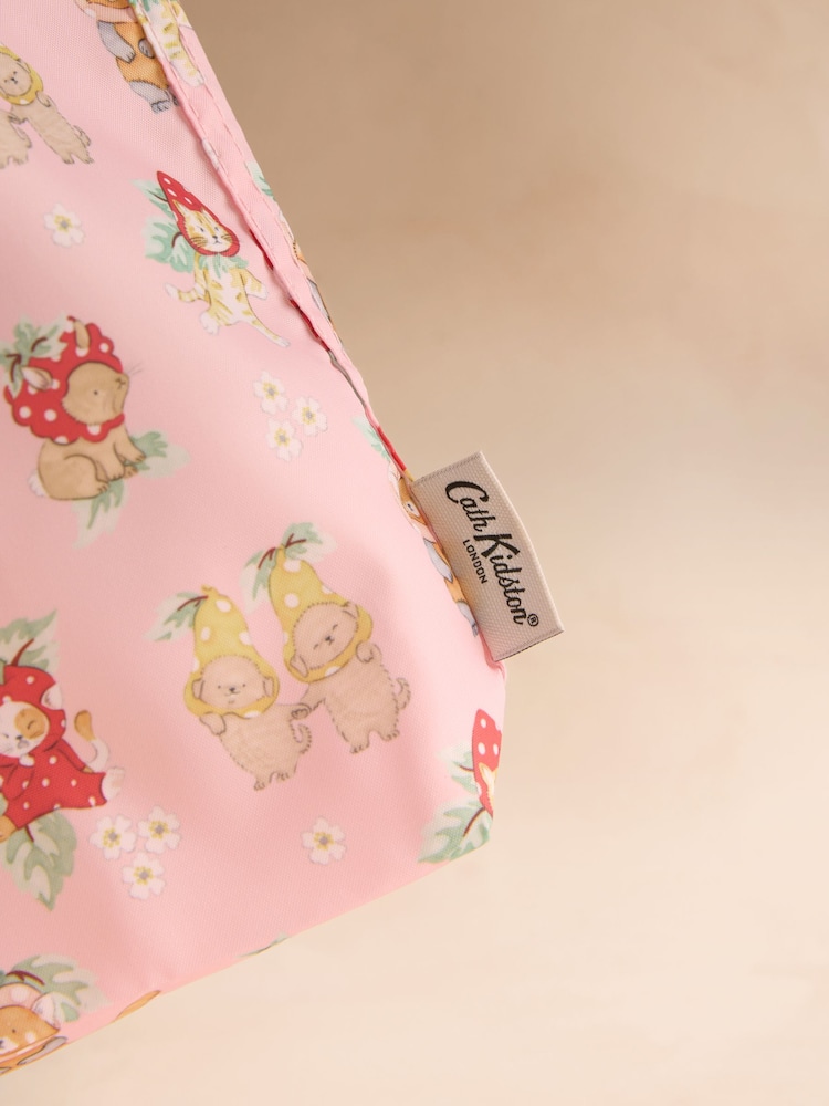 Cath Kidston Pink Cat/Dog Print Foldaway Shopper - Image 3 of 3