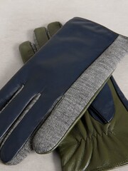 White Stuff Blue Layla Leather Gloves - Image 3 of 3