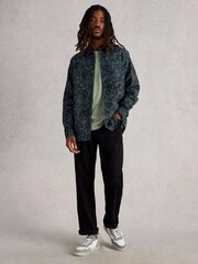 White Stuff Green Finsbury Mono Print Shirt - Image 1 of 6
