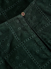 White Stuff Green Lucy Embroidered Cord Dress - Image 6 of 6