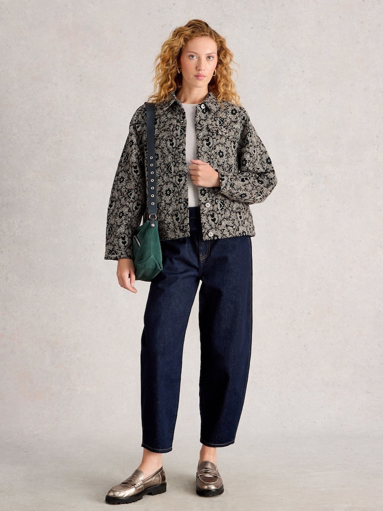 White Stuff Grey Esme Jacquard Jacket - Image 2 of 6 White Stuff Grey Esme Jacquard Jacket - Image 2 of 6