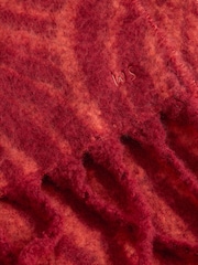 White Stuff Red Shelly Brushed Scarf - Image 3 of 3