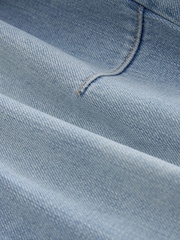 Albastru deschis - Double Pocket Barrel Denim Jort Shorts - Imaginea 9 din 9