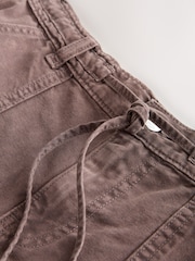 Chocolate marrom - Pull-On Utility Denim Shorts - Imagem 8 de 8