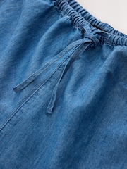 Mid Blue Embroidered Pull-On Denim Shorts - Image 13 of 14