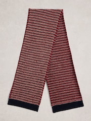 White Stuff Red Tuck Stitch Knit Scarf - Image 2 of 3