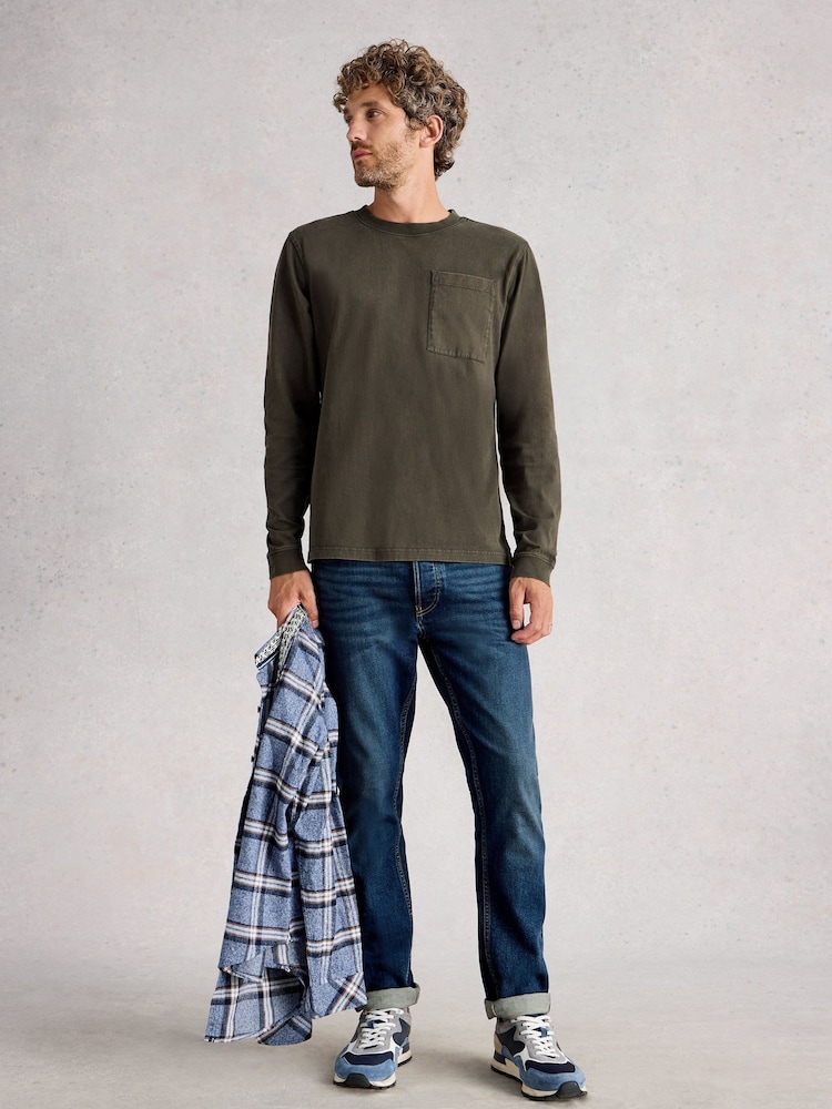 White Stuff Green Accleton Long Sleeve T-Shirt - Image 1 of 6