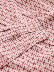 White Stuff Red Finsbury Mono Print Shirt - Image 6 of 6