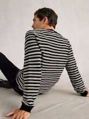 White Stuff Blue Attadale Stripe Crew Neck Jumper - Image 4 of 6