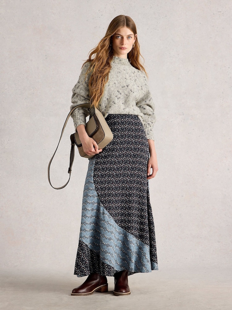 White Stuff White Mono Nep Roll Neck Jumper - Image 1 of 6