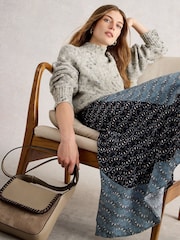 White Stuff White Mono Nep Roll Neck Jumper - Image 3 of 6
