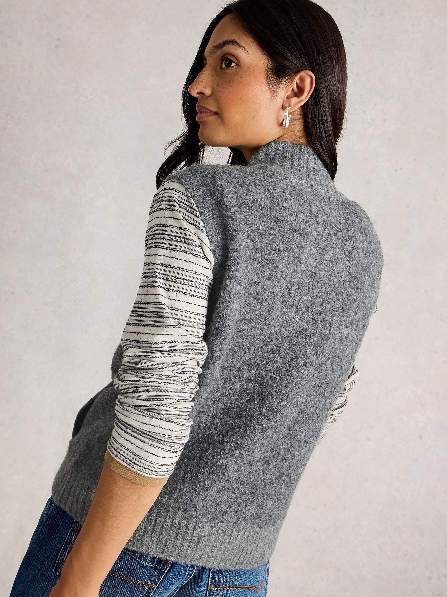 Buy White Stuff Grey Boucle Gilet from the Next UK online shop