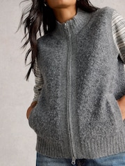 White Stuff Grey Boucle Gilet - Image 3 of 6