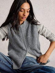 White Stuff Grey Boucle Gilet - Image 4 of 6