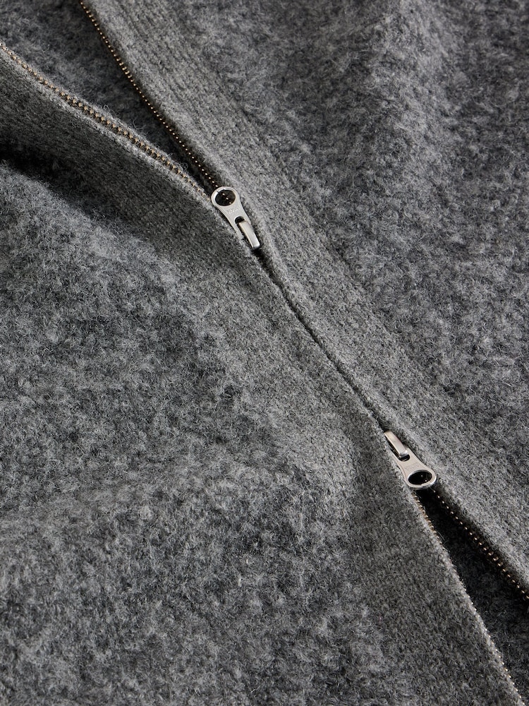 White Stuff Grey Boucle Gilet - Image 6 of 6