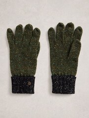 White Stuff Green Sammy Knitted Gloves - Image 1 of 3