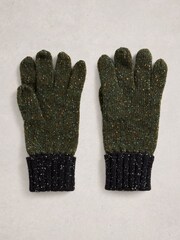 White Stuff Green Sammy Knitted Gloves - Image 2 of 3