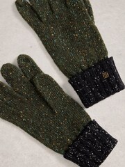 White Stuff Green Sammy Knitted Gloves - Image 3 of 3