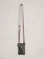 White Stuff Black Coco Studded Phone Bag - Image 3 of 4