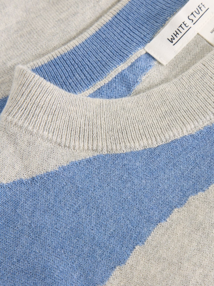 White Stuff Blue Katie Abstract Jumper - Image 6 of 6 White Stuff Blue Katie Abstract Jumper - Image 6 of 6