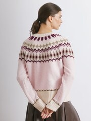 Albaray Pink Fair Isle Yoke Jumper - Image 2 of 4