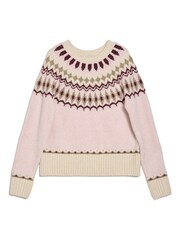 Albaray Pink Fair Isle Yoke Jumper - Image 4 of 4
