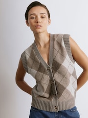 Albaray Argyle Brown Tank - Image 1 of 4