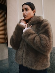 Albaray Brown Fur Jacket - Image 1 of 4