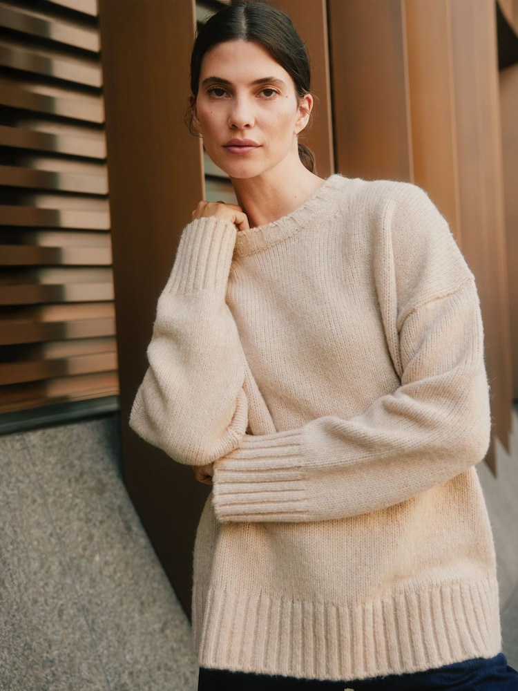 Albaray Cream Wool Blend Jumper - Image 1 of 4