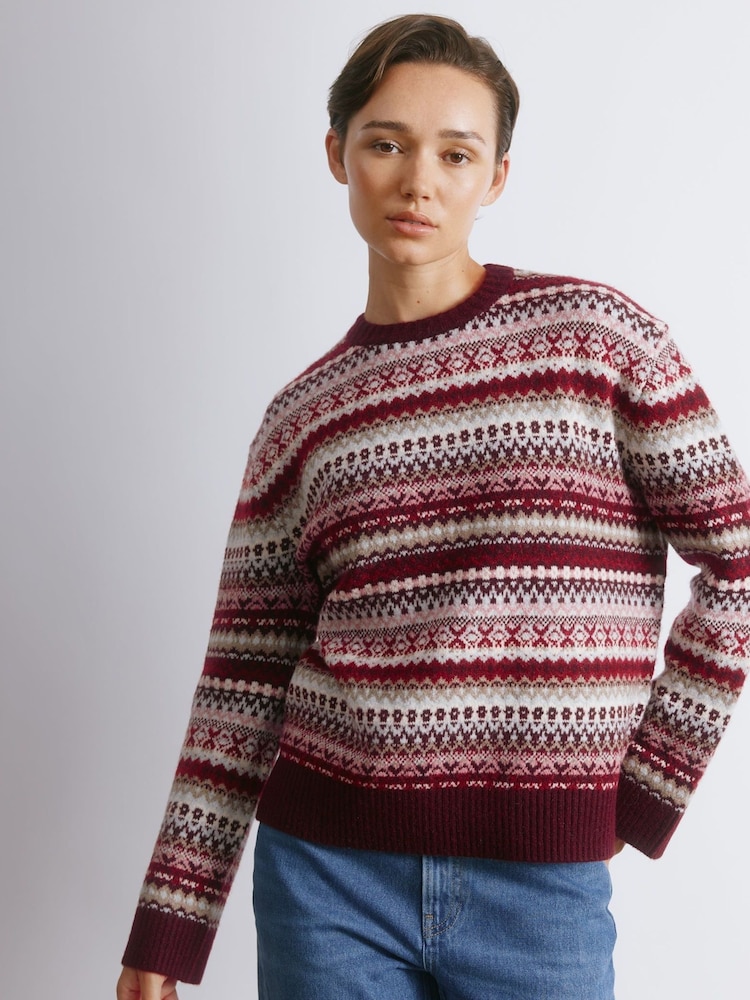 Albaray Fair Isle Pattern Jumper - Image 1 of 4 Albaray Fair Isle Pattern Jumper - Image 1 of 4
