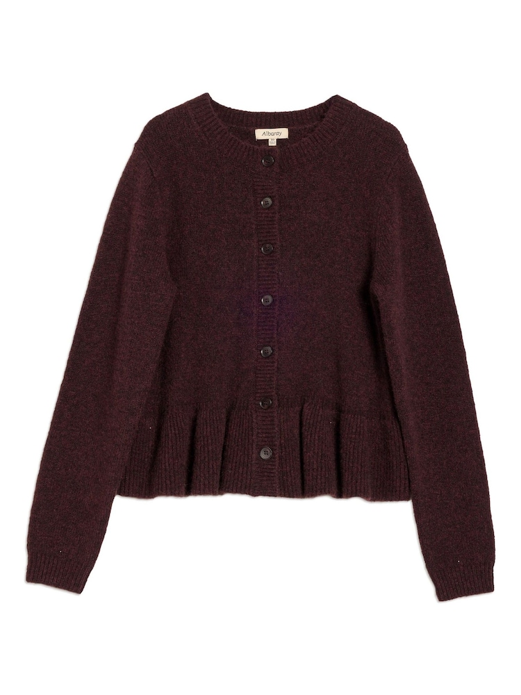 Albaray Red Mohair Peplum Cardigan - Image 5 of 5