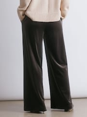 Albaray Velvet Wide Leg Brown Trousers - Image 2 of 5