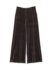 Albaray Velvet Wide Leg Brown Trousers - Image 5 of 5