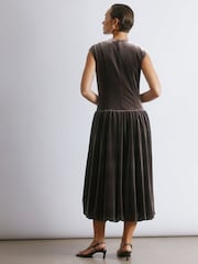 Albaray Velvet Puff Ball Brown Dress - Image 2 of 4