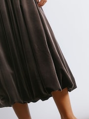 Albaray Velvet Puff Ball Brown Dress - Image 3 of 4