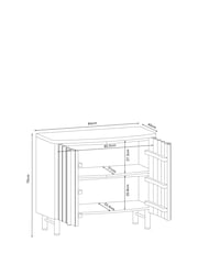 Mid Natural Santa Fe Mango Wood Small Sideboard - Image 6 of 6