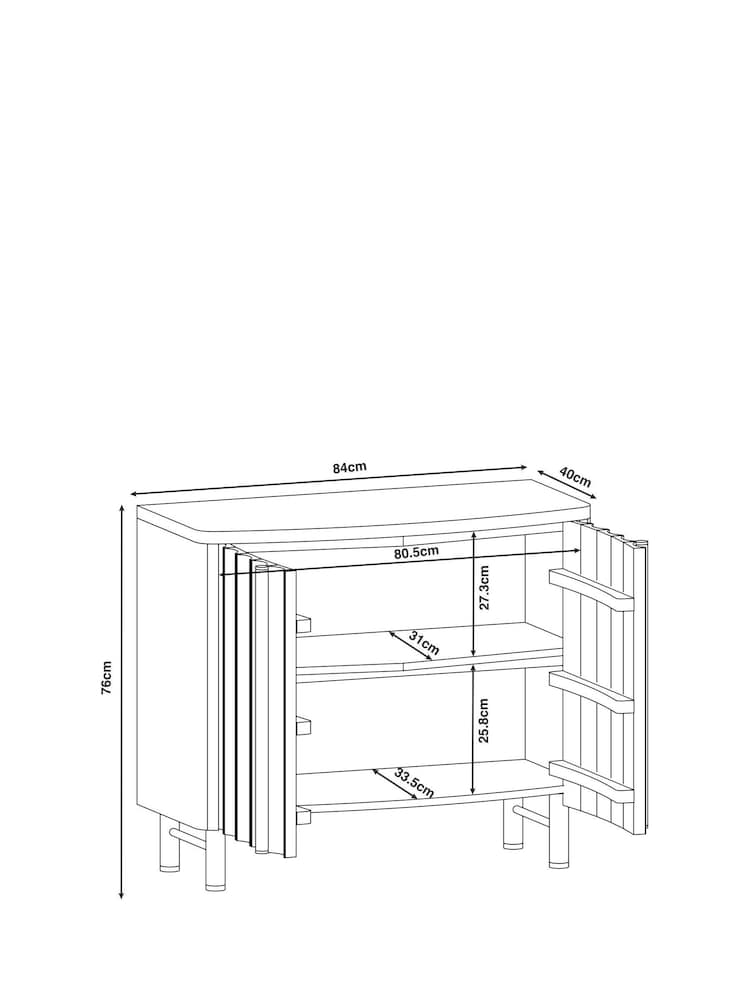 Mid Natural Santa Fe Mango Wood Small Sideboard - Image 6 of 6