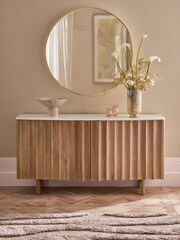 Mid Natural Santa Fe Mango Wood Large Sideboard - Image 1 of 13