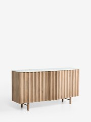 Mid Natural Santa Fe Mango Wood Large Sideboard - Image 10 of 13