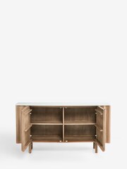 Mid Natural Santa Fe Mango Wood Large Sideboard - Image 11 of 13
