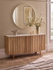 Mid Natural Santa Fe Mango Wood Large Sideboard - Image 2 of 13