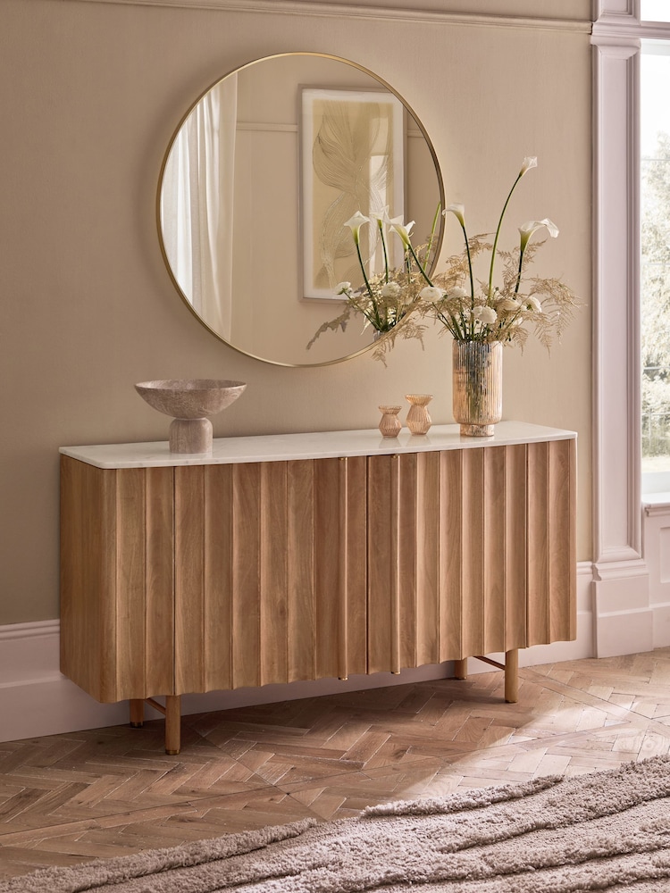 Mid Natural Santa Fe Mango Wood Large Sideboard - Image 2 of 13 Mid Natural Santa Fe Mango Wood Large Sideboard - Image 2 of 13