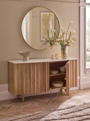 Mid Natural Santa Fe Mango Wood Large Sideboard - Image 3 of 13