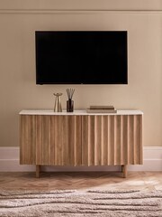 Mid Natural Santa Fe Mango Wood Large Sideboard - Image 4 of 13