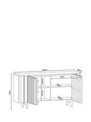 Mid Natural Santa Fe Mango Wood Large Sideboard - Image 5 of 13
